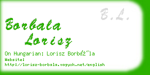 borbala lorisz business card